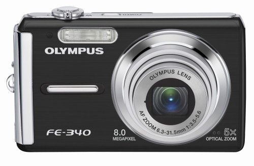 Olympus FE-340 8MP Digital Camera with 5x Optical Zoom (Silver) N7