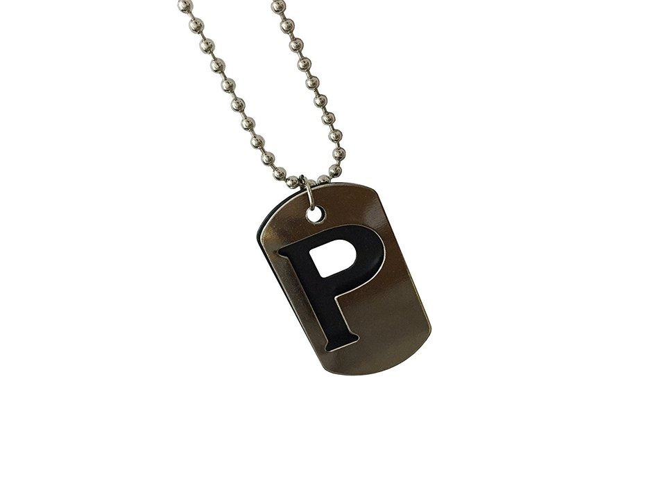 Storite Fashion "P"Locket/Nackless Metal Finish-Size 5X3Cm