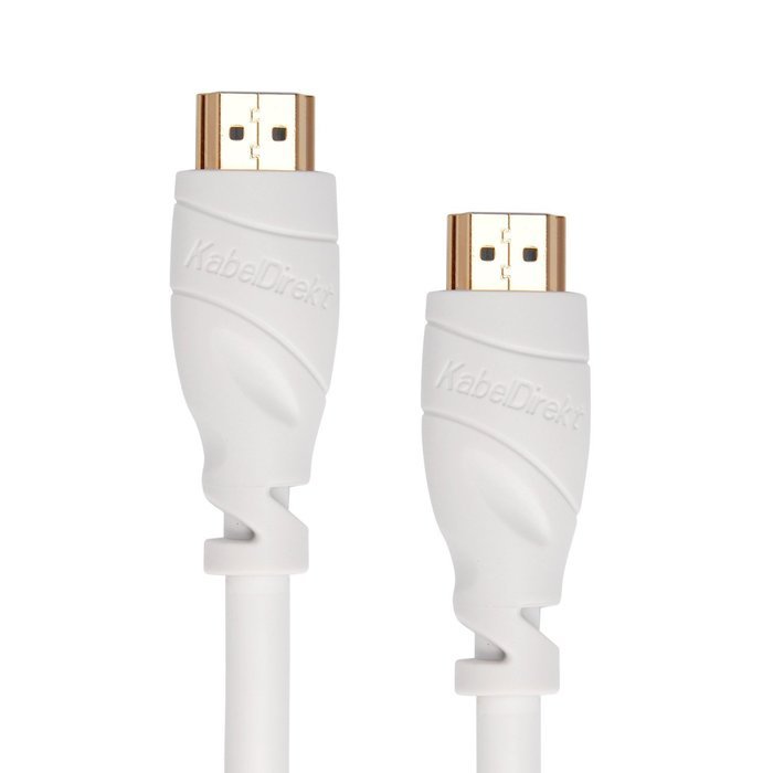 KabelDirekt (40 feet white) HDMI Cable (1080p 4K 3D High Speed with Ethernet ARC) - TOP Series N11