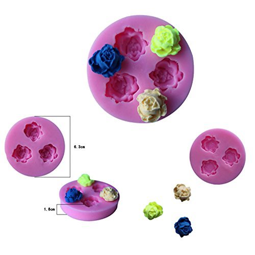 Dachun Rose Fondant Silicone Sugar Craft Mold, Mini N2