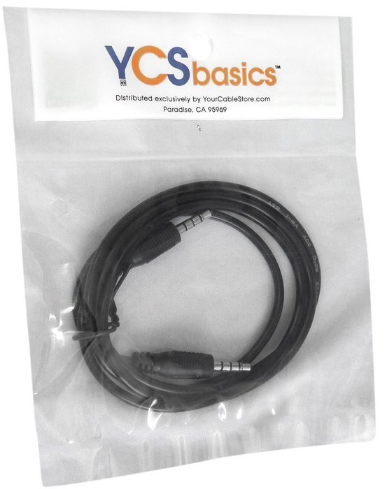 YCS Basics 3 foot 3.5mm male to male 4 conductor
