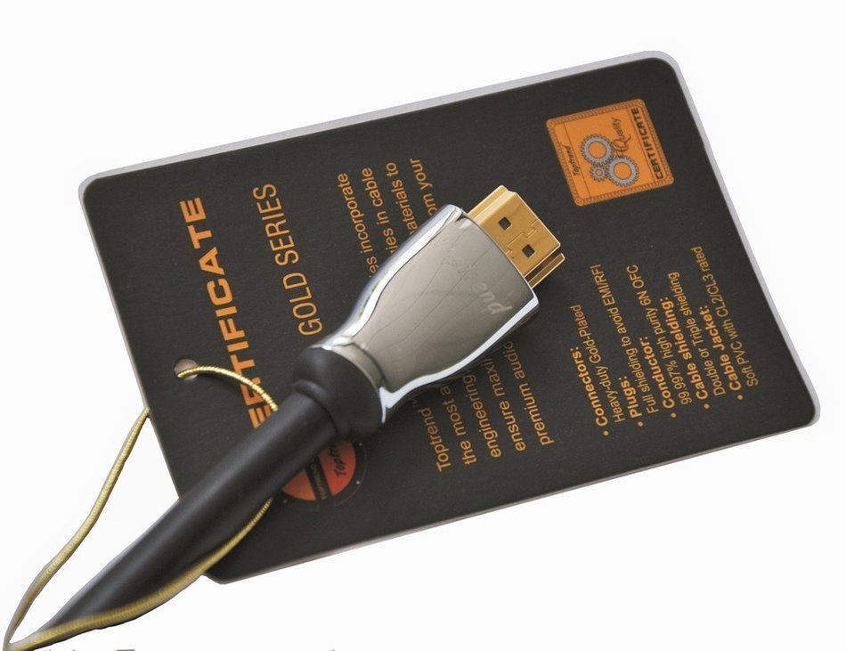 Toptrend High Speed 21Gbps HDMI Cable -Gold Plated Connector Tips- with Ethernet-Supports Ultra HD 4K 60Hz 3D... N19