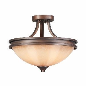 Golden Lighting 1051-SF SBZ Hidalgo Semi-Flush, Sovereign Bronze Finish by Golden Lighting