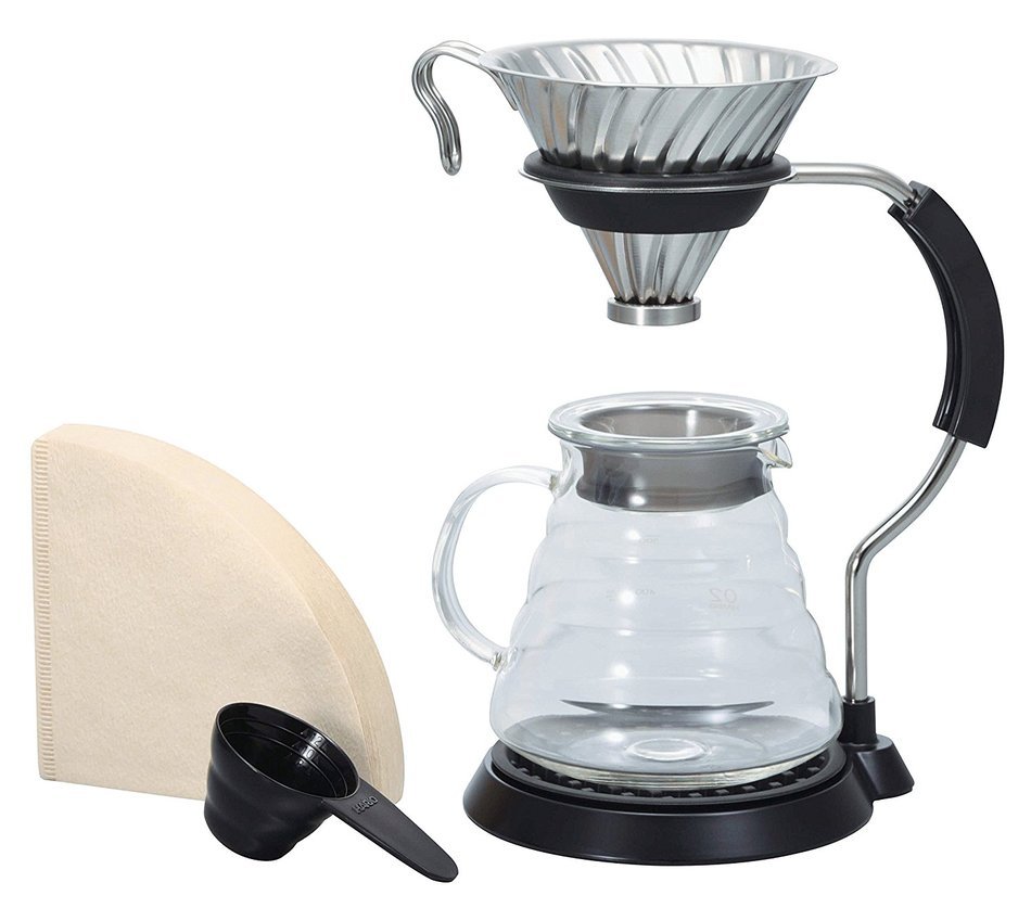 Hario VAS-8006-G V60 Arm Stand with Glass Dripper Set
