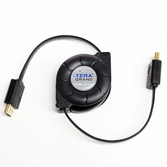Tera Grand RETH-WH96-BK HDMI A Male to A Male Retractable Cable, 3-Feet N20