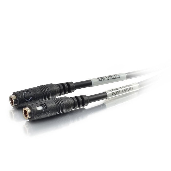 C2G / Cables To Go 27394 4-Pin 3.5mm Microphone and Headphone Breakout Adapter Y-Cable (6 Inch) N3