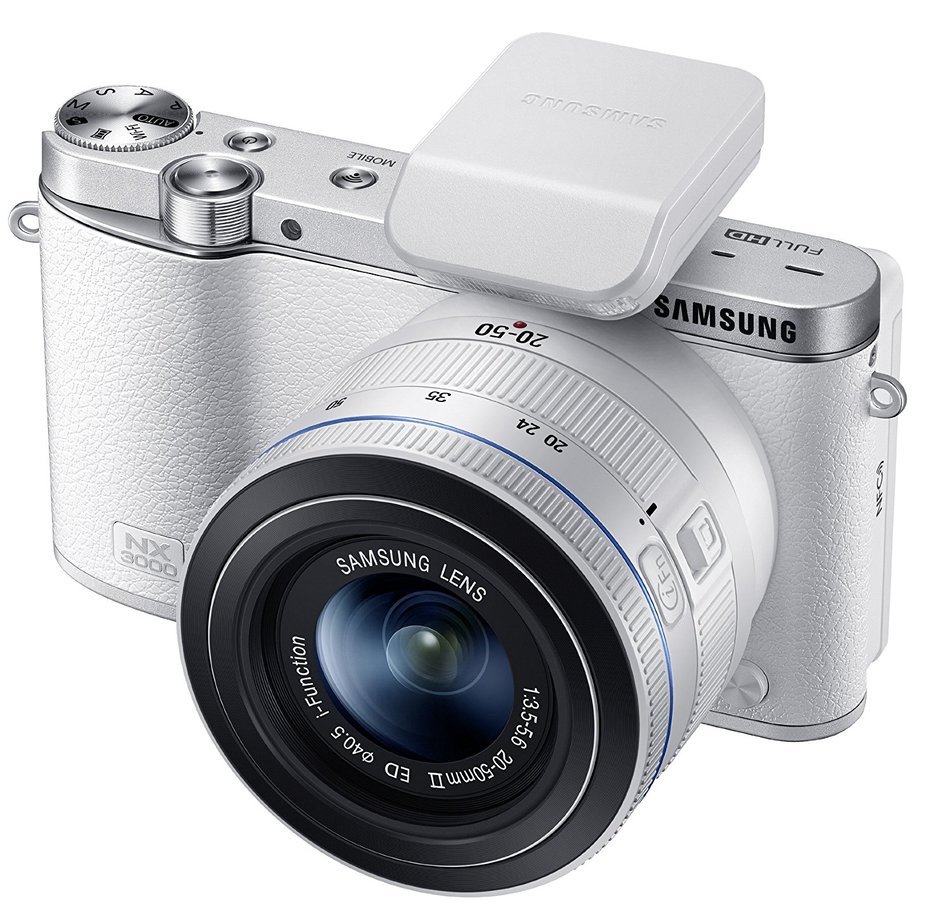 Samsung NX3000 Wireless Smart 20.3MP Mirrorless Digital Camera with 16-50mm OIS Power Zoom Lens and Flash (Black) N47