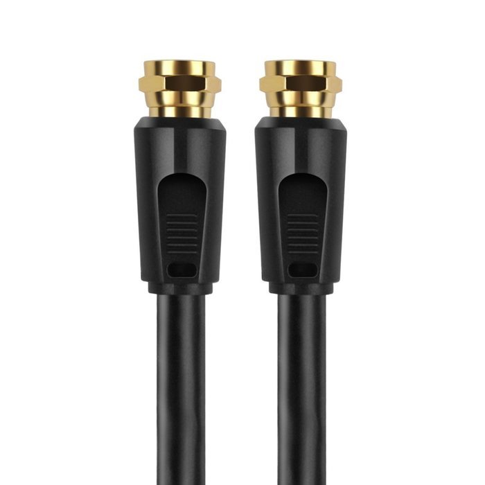 TNP Coaxial Cable (1.5 Feet) F Connectors F-Type Pin Plug Socket Male Twist-On Adapter Jack with Quad Shielded...