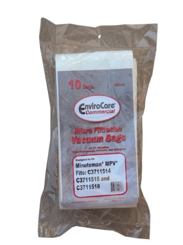 10 Minuteman MPV 14, MPV 15, MPV 18, Royal Upright and Commercial Upright Dual Motor Vacuum Cleaner bags V14115P...