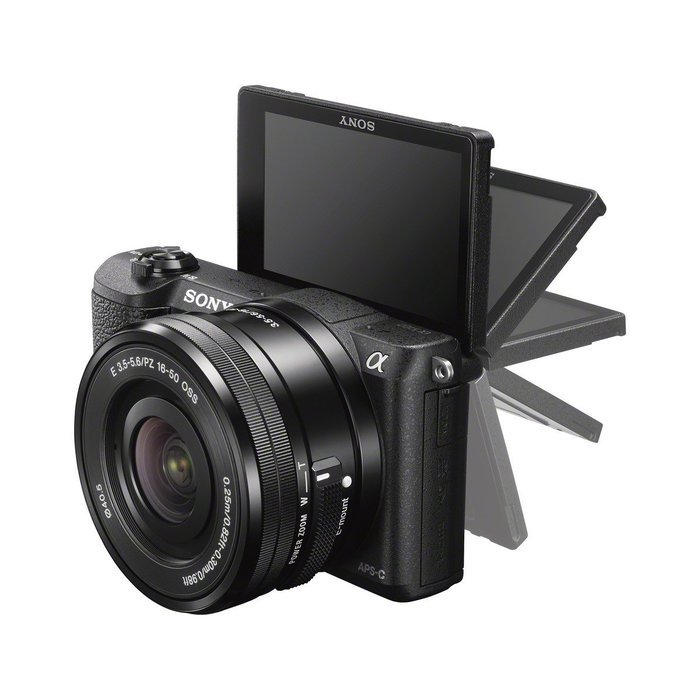 Sony a5100 16-50mm Mirrorless Digital Camera with 3-Inch Flip Up LCD (White) N34