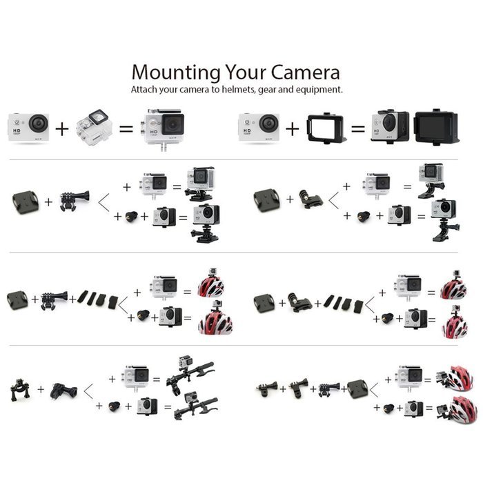 Zuber 2.0 Inch Lcd 4K Ultra HD Waterproof Action Camera Support WIFI N6