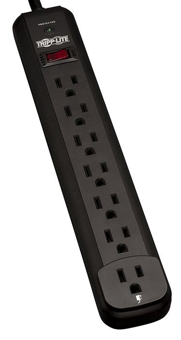 Tripp Lite 7 Outlet Surge Protector Power Strip, 6ft Cord, & $20K INSURANCE (STRIKER)