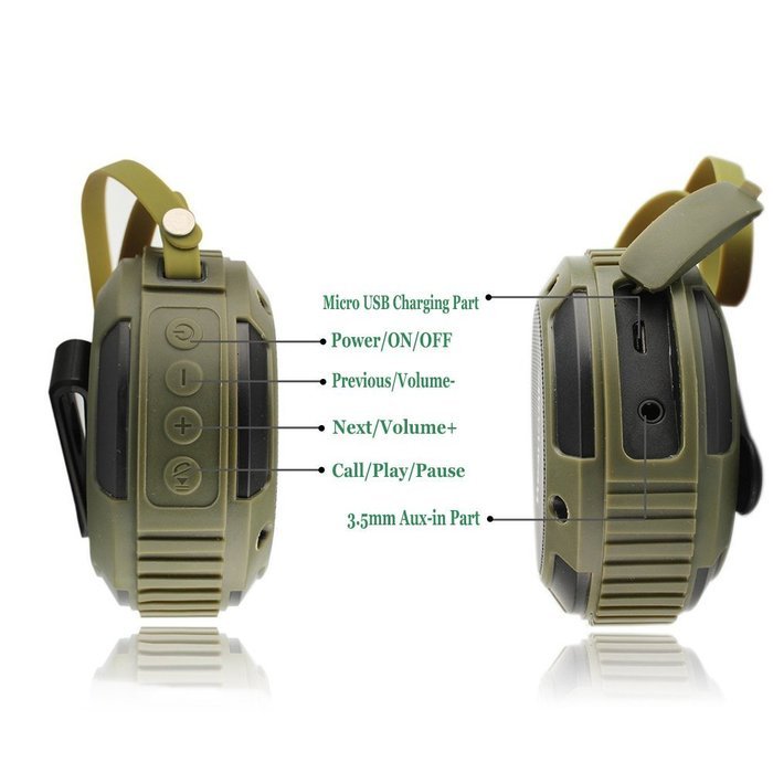 Waterproof Bluetooth Speakers, Mindkoo Smart Wireless Portable Outdoor Speaker for iPhone, Android phone, Tablet... N9