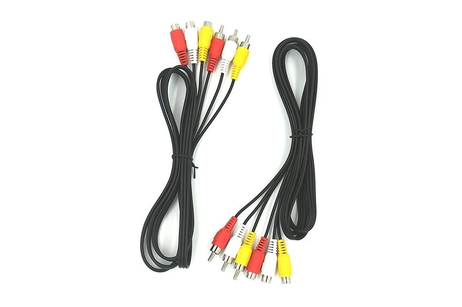 2Pack 3 Rca Male to 3 Rca Female Audio Video Extension Cable 3RCA Male to Female Audio Composite Extension Video... N4