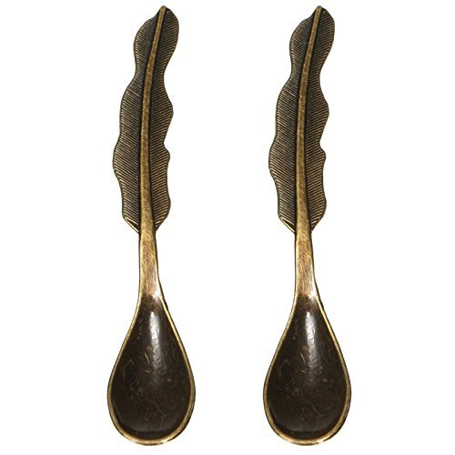 Home Product 5Pcs/Lot Vintage Totem Seashells Aquatic Small Spoon Coffee Lunch Tea Ice Cream Multi-Color Kitchen... N2