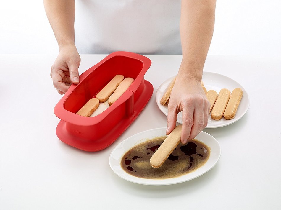 Lekue Baking Loaf Spring Form Pan, 9.5", Red N4