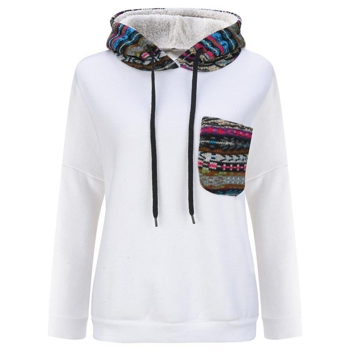 Women's Sweater,Laimeng Long Sleeve Plus Velvet Thickened Hooded Sweater Top Blouse (S, Black) N2