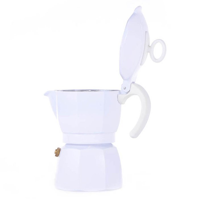 Michelle Queen 1 Cup (50ml) Stovetop Espresso Moka Pot Silver N2