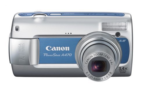 Canon PowerShot A470 7.1 MP Digital Camera with 3.4x Optical Zoom (Red) N6