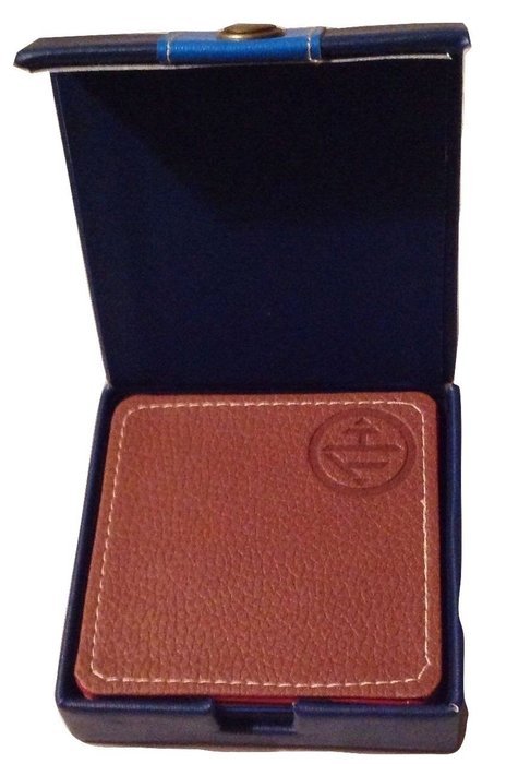 Tommy Hilfiger Brown Leather Coasters - Set of 4