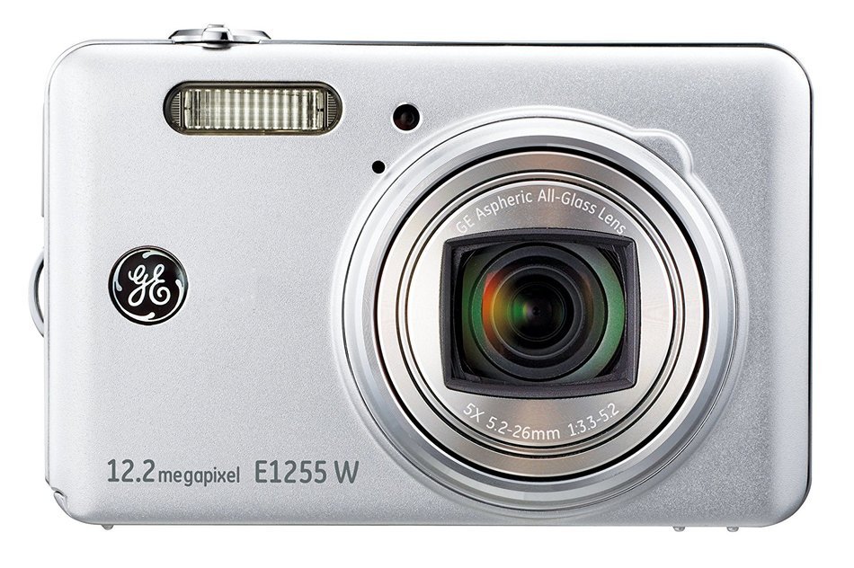 GE 1255W-SL 12MP Digital Camera with 5X Optical Zoom and 3.0-Inch LCD Screen with Auto Brightness (Silver) N4