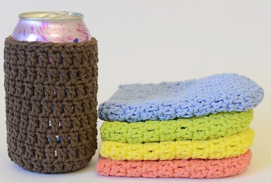 Crochet Can Cozy - Football Gift - Beer Can Sleeve