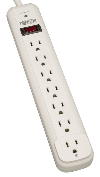 Tripp Lite 7 Outlet Surge Protector Power Strip, 6ft Cord, & $20K INSURANCE (STRIKER) N2