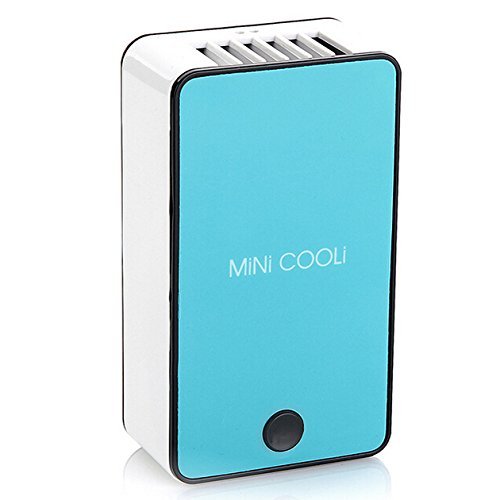 TOOGOO(R) Portable USB Rechargeable Mini No Leaves Handheld Air Conditioning Fan Color Blue N4