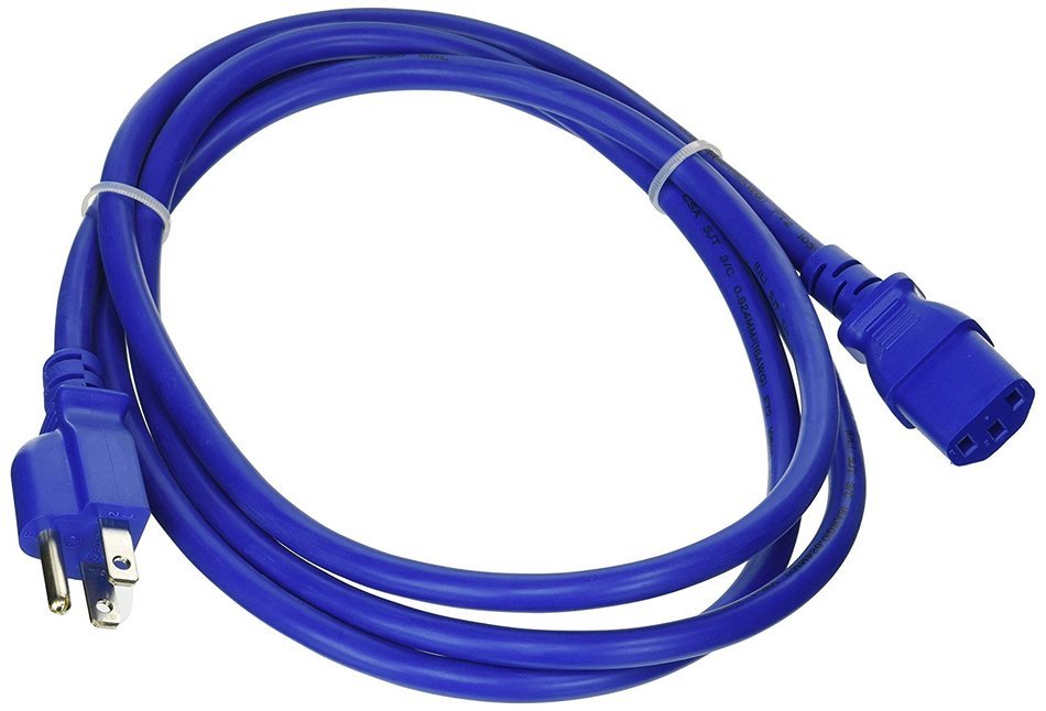 GearIt 18 AWG Universal Power Cord NEMA 5-15P to IEC320 C13 [UL Listed], Red (1 Foot/0.3 Meters) N11