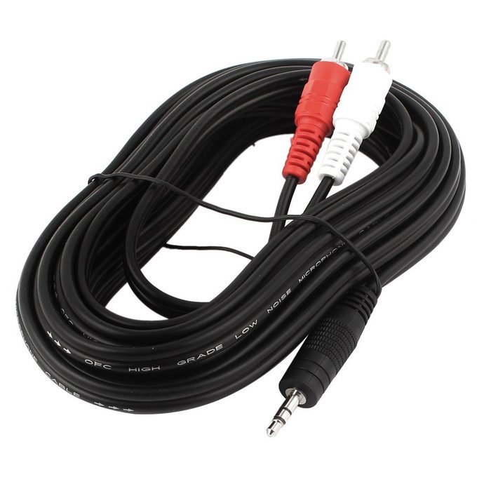 uxcell 3.5mm Stereo Jack to 2-RCA Adapter Audio Extension Cable 5M 16ft N2