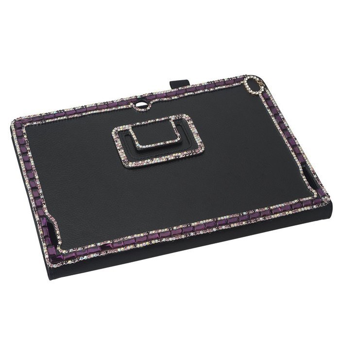 KAKA(TM) 3D Handmade Rhinestone Crystal PU Leather Stand Folding Protective Tablet Case Cover For Acer Iconia... N29