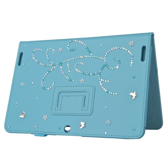 KAKA(TM) 3D Handmade Rhinestone Crystal PU Leather Stand Folding Protective Tablet Case Cover For Acer Iconia... N32