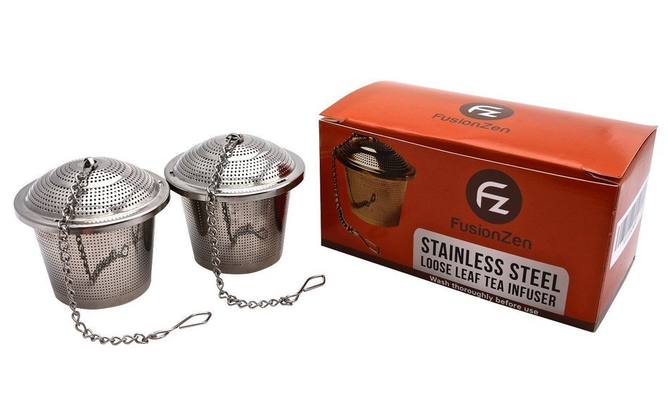 Loose Leaf Tea Strainer Steeper Infuser (Set of two). Food Grade Stainless Steel