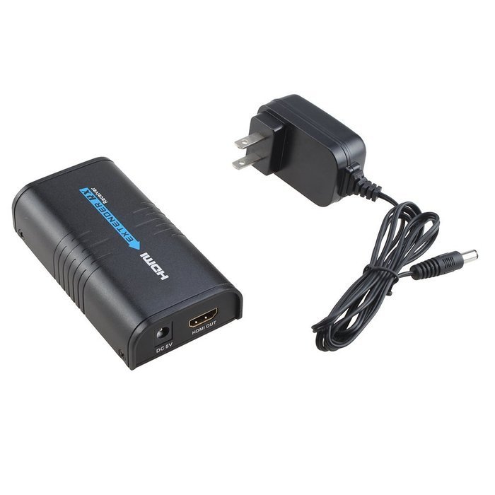 KOOKYE HDMI Extender LKV373A V3.0 RX Receiver Over Single Cat5/5e/6 Ethernet Cable Up To 390 Feet Supports 1080P... N26