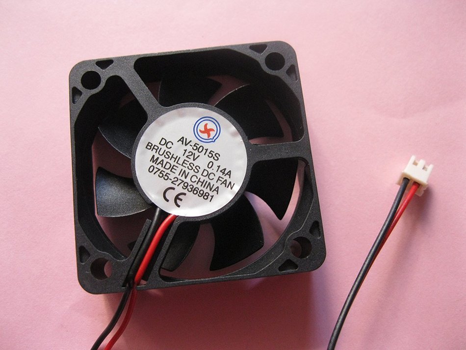 2 pcs Brushless DC Cooling Fan 12V 5015S 7 Blades 2 wire 50x50x15mm Sleeve-bearing Skywalking N2