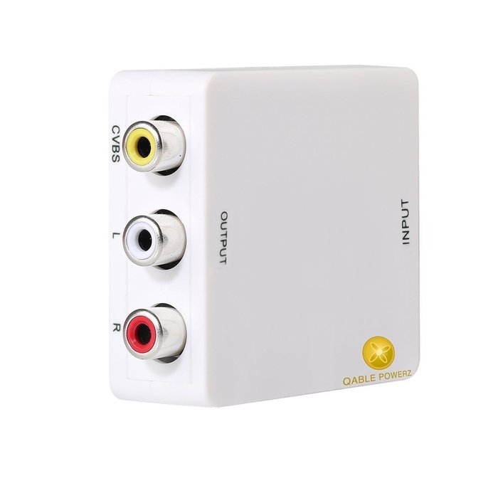 HDMI to AV Converter, Composite 1080p HDMI to 3 RCA Audio Video AV CVBS Adapter Converter HDMI 2 AV Converter...