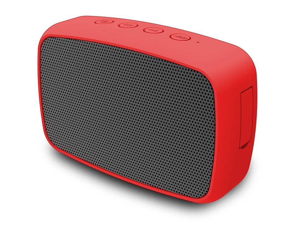 Ematic ESQ206RD RuggedLife Water Resistant Bluetooth Speaker with Speakerphone for iPhone, iPad, iPod, Android...