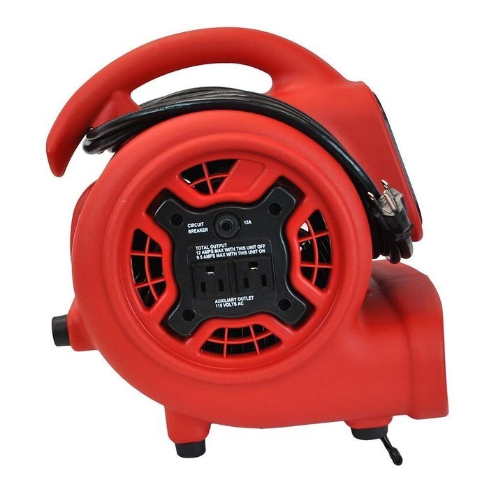 XPOWER P-230AT 1/5 HP 800 CFM 3 Speeds Mini Air Mover with 3-Hour Timer and Built-In Dual Outlets for Daisy Chain... N12