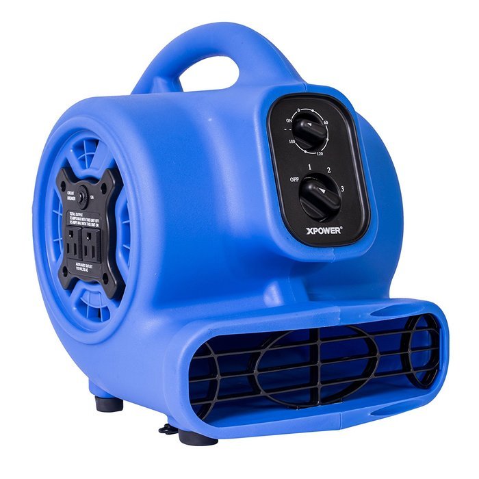 XPOWER P-230AT 1/5 HP 800 CFM 3 Speeds Mini Air Mover with 3-Hour Timer ...