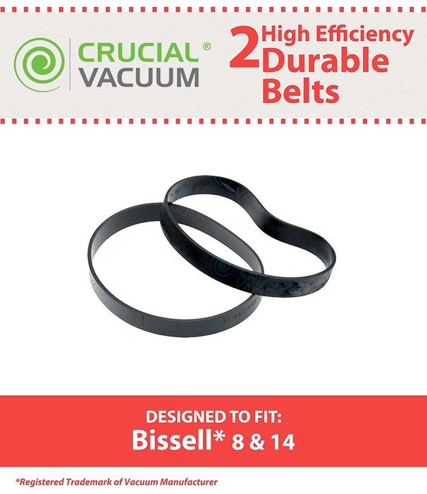 2 Long-Life Durable Bissell Style 8 & 14 Vacuum Cleaner Style 8 & 14 Belts, Pack of 2, Replaces Lift-Off Belt...