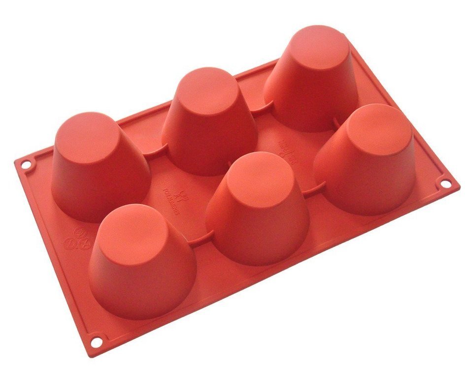 FOUR-C Cake Tools Silicone Baking Molds Cupcake Bakeware Color Purplish Red