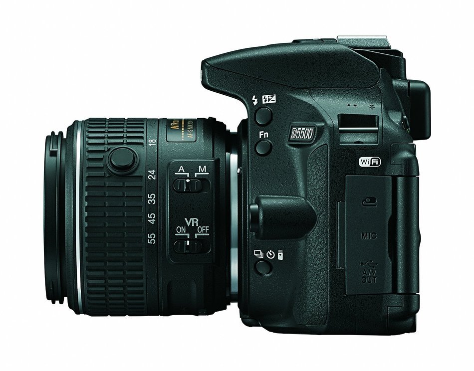 Nikon D5500 DX-format Digital SLR w/ 18-55mm VR II Kit (Black) N24