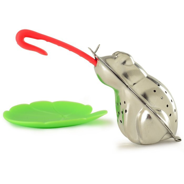 Norpro 5642 Stainless Steel Froggy Tea Infuser with Lily Pad Drip Catcher