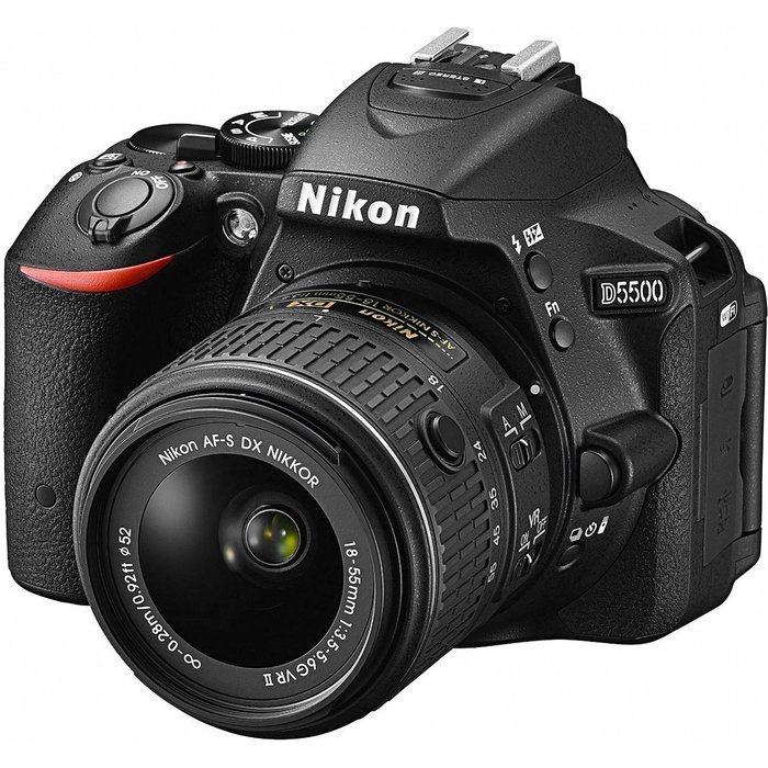 Nikon D5500 DX-format Digital SLR w/ 18-55mm VR II Kit (Black) N28