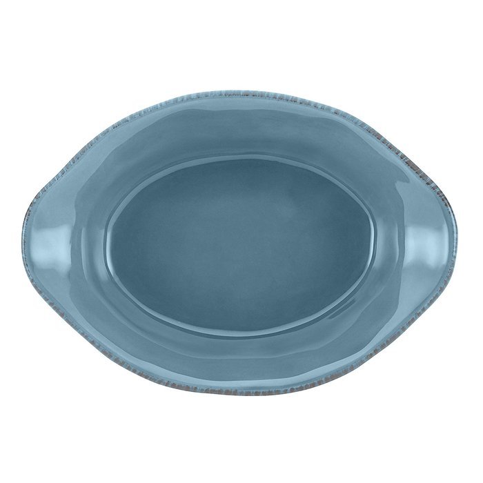 Rachael Ray Cucina Stoneware 2-Quart Oval Baker, Cranberry Red