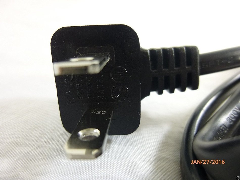 12 Ft foot USA 2 pin Male to 90 Degree Right Angled IEC 320 C7 AC Power Supply Cord cable For Samsung TV's