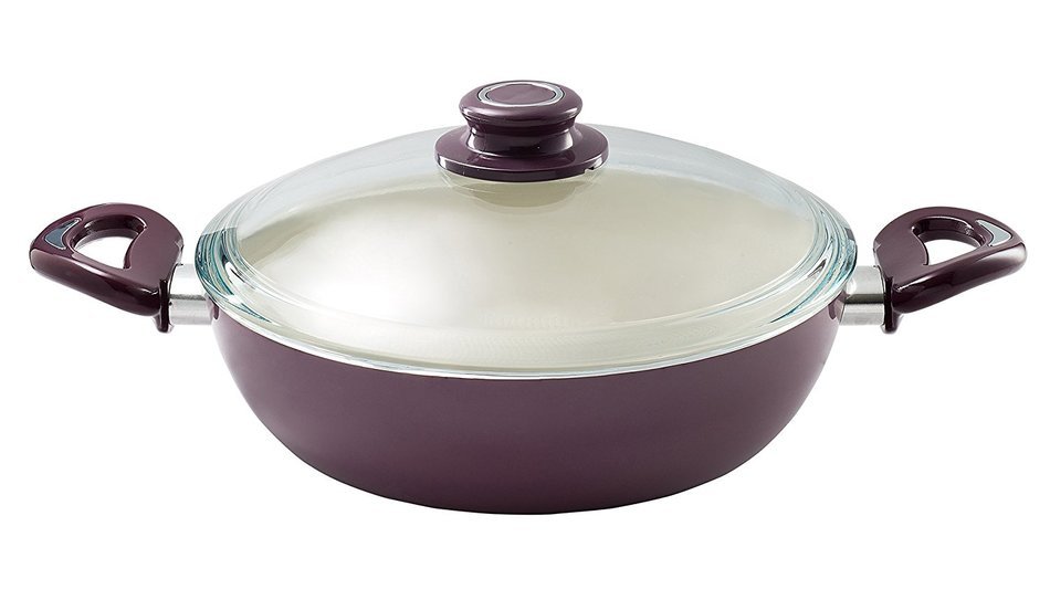 Essenso Ecotouch Lazio Enamel-Coated Low Dutch Oven with Nonstick Ceramic Interior, PTFE / PFOA Free, 3 Quart,...