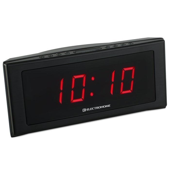 Electrohome 1.8 inch Jumbo LED Alarm Clock Radio with Battery Backup, Auto Time Set, Digital AM/FM Radio & Dual... N5