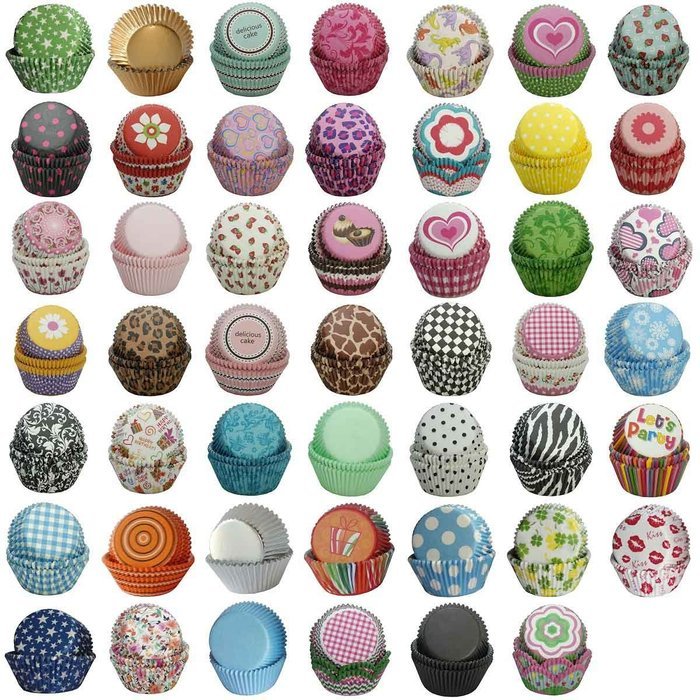 SophieBella 8 kinds Flower Muffin Liner Cupcake-Liner, 400 Count