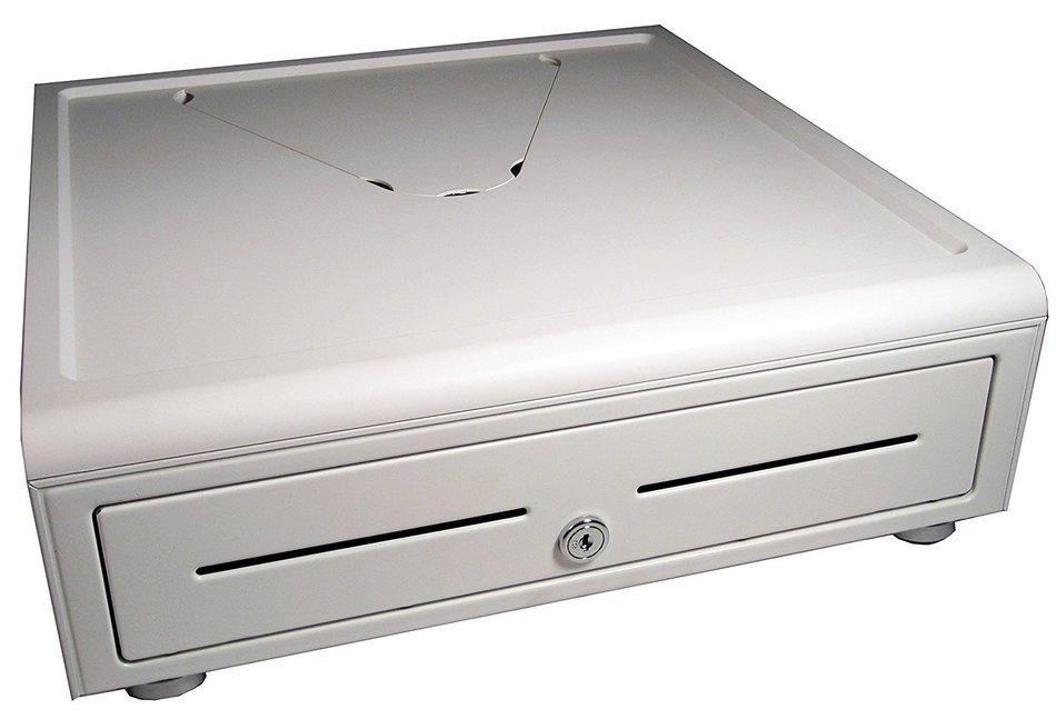 APG VTC320-AW1617 Stratis Cash Drawer with Chrome Accent, White N3